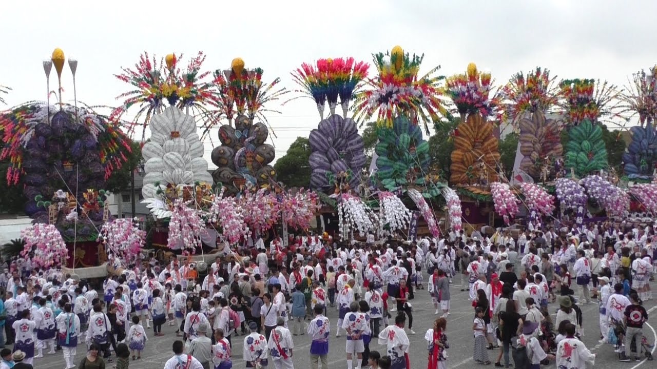 苅田山笠　2016　苅田町役場神事場　山笠集合　福岡県苅田町