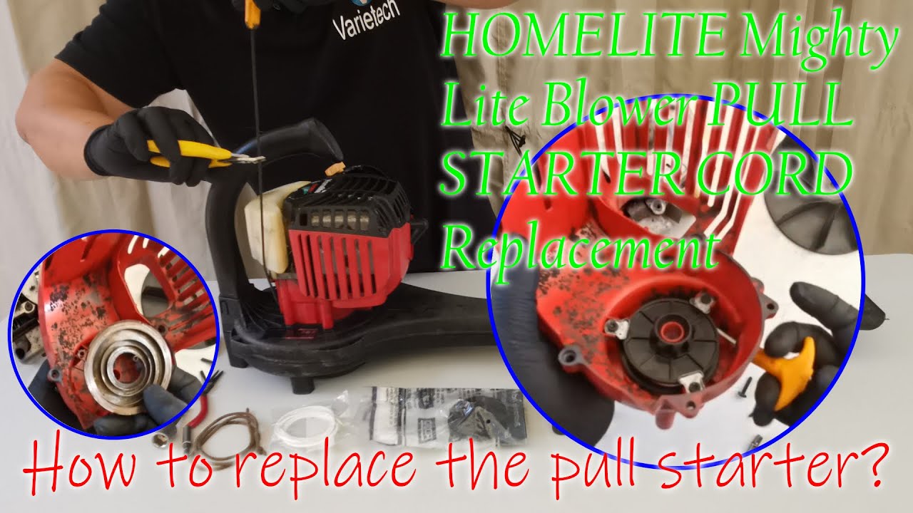 VTECH 58 - How to Repair Homelite Mighty Lite Blower Pull Starter Cord