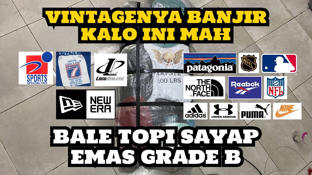 BANJIR VINTAGE ??!!! Bongkar Bal Topi Sayap Emas Grade B Wings Caps #2