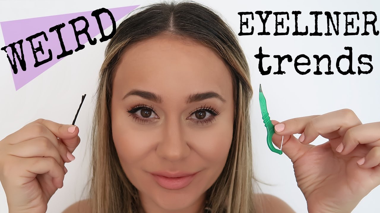 DIY Eyeliner Guides Using Bobby Pin & Floss Pick