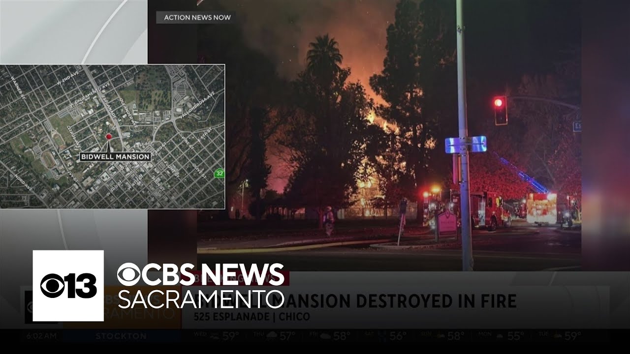 Chico's historic Bidwell Mansion destroyed in fire