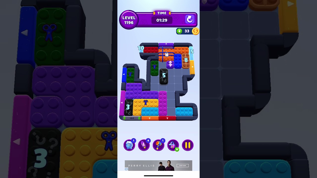 Color block jam 1196 (hard) walkthrough. #colorblockjam #colorblockjamgame #colorjam #colorjamgame