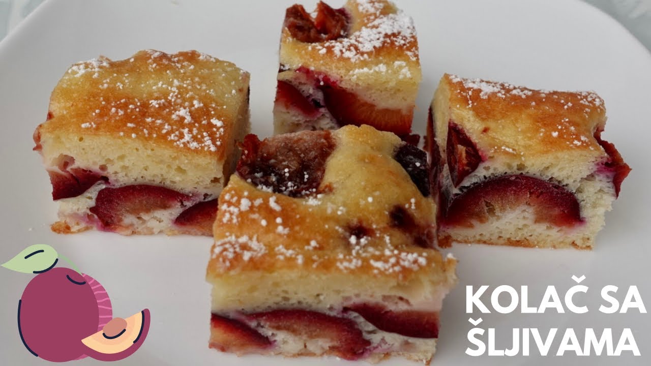 KOLAČ SA ŠLJIVAMA ,RECEPT NA KAŠIKE /ŽLICE JEDNOSTAVNO  I UKUSNO