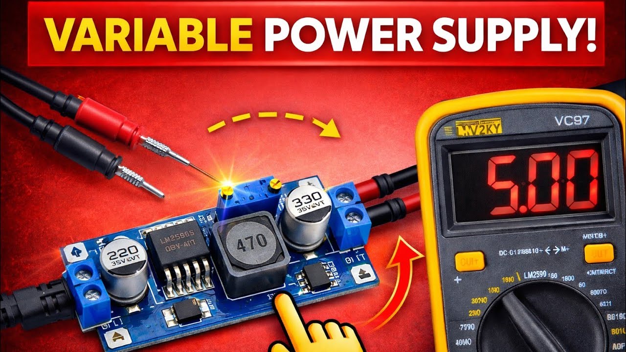 LM2596 Variable Power Supply Using SMPS | DIY Bench Power Supply#ytshorts #trending 