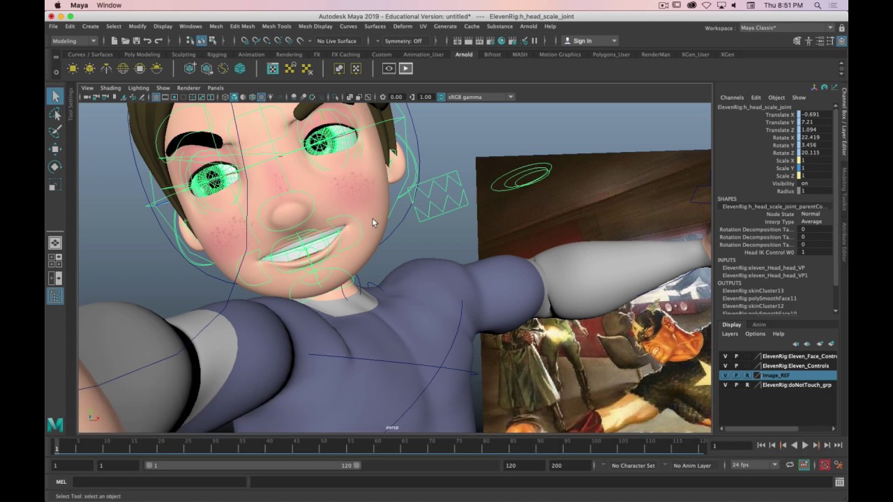 Advanced 3D in Maya - Posing the Eleven Rig