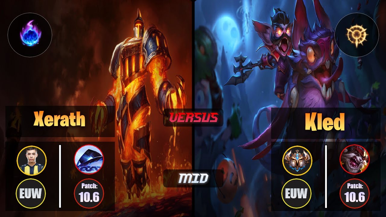 Bolulu XERATH (Mid) [Arcane Comet] VS KLED - Challenger EUW Patch 10.6