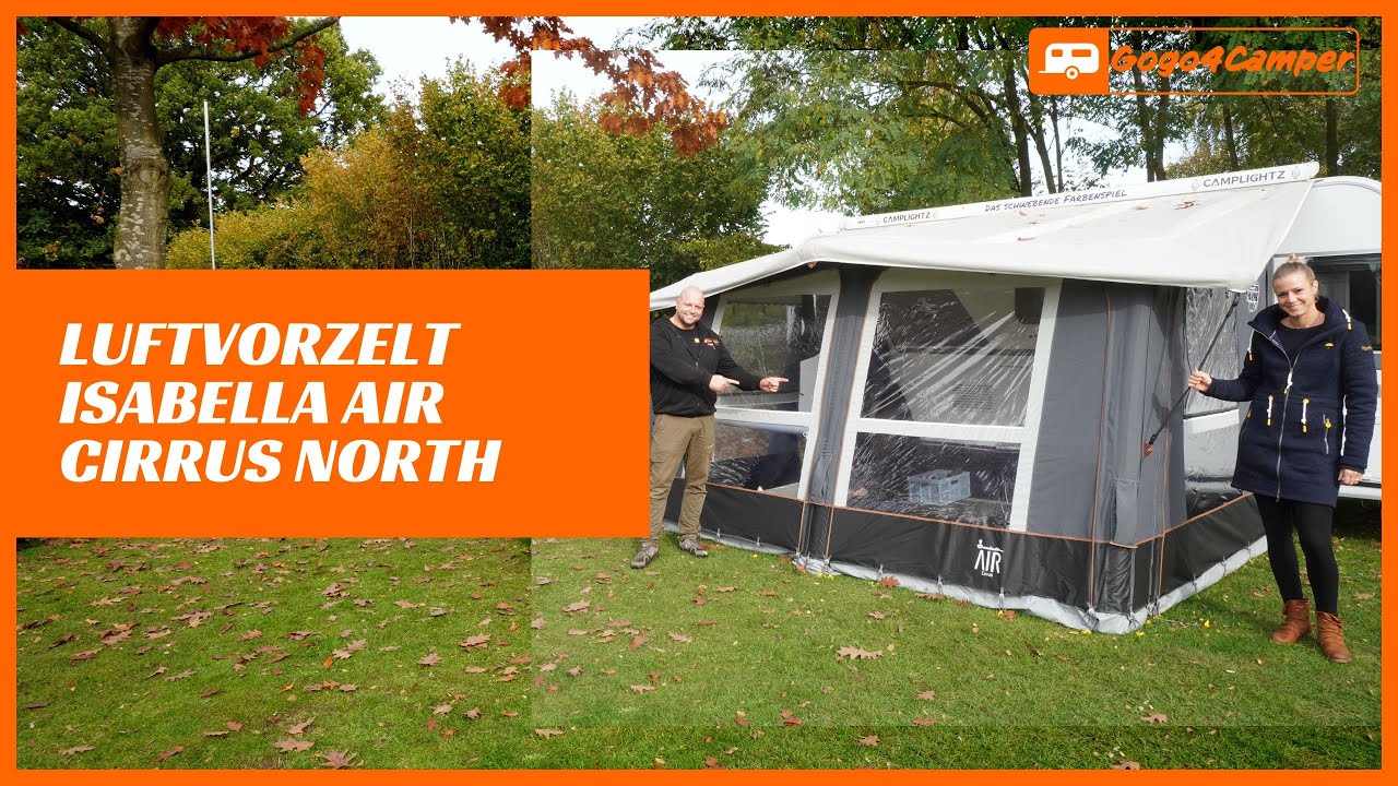 Luftvorzelt ISABELLA Air Cirrus North 400 - aufblasbares Vorzelt für Wohnwagen [Aufbau, Test, Abbau]