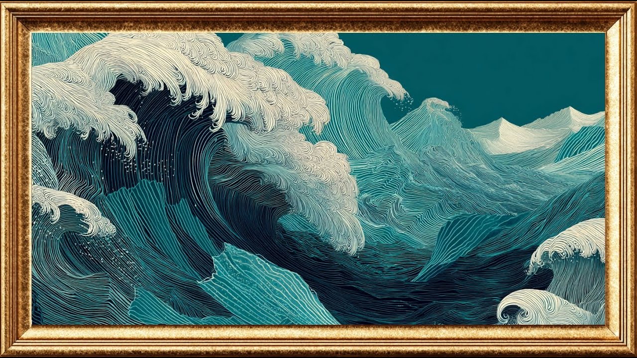 Silent Waves | Oriental-Style Seascape Painting