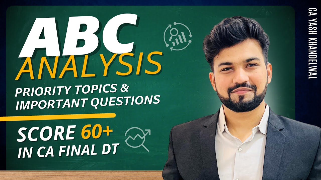 CA-Final DT ABC Analysis, Priority Topics & Important Ques| Score 60+| Yash Khandelwal
