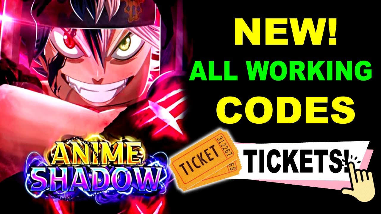*NEW* ALL WORKING ANIME SHADOW TICKETS CODES - ROBLOX ANIME SHADOW CODES