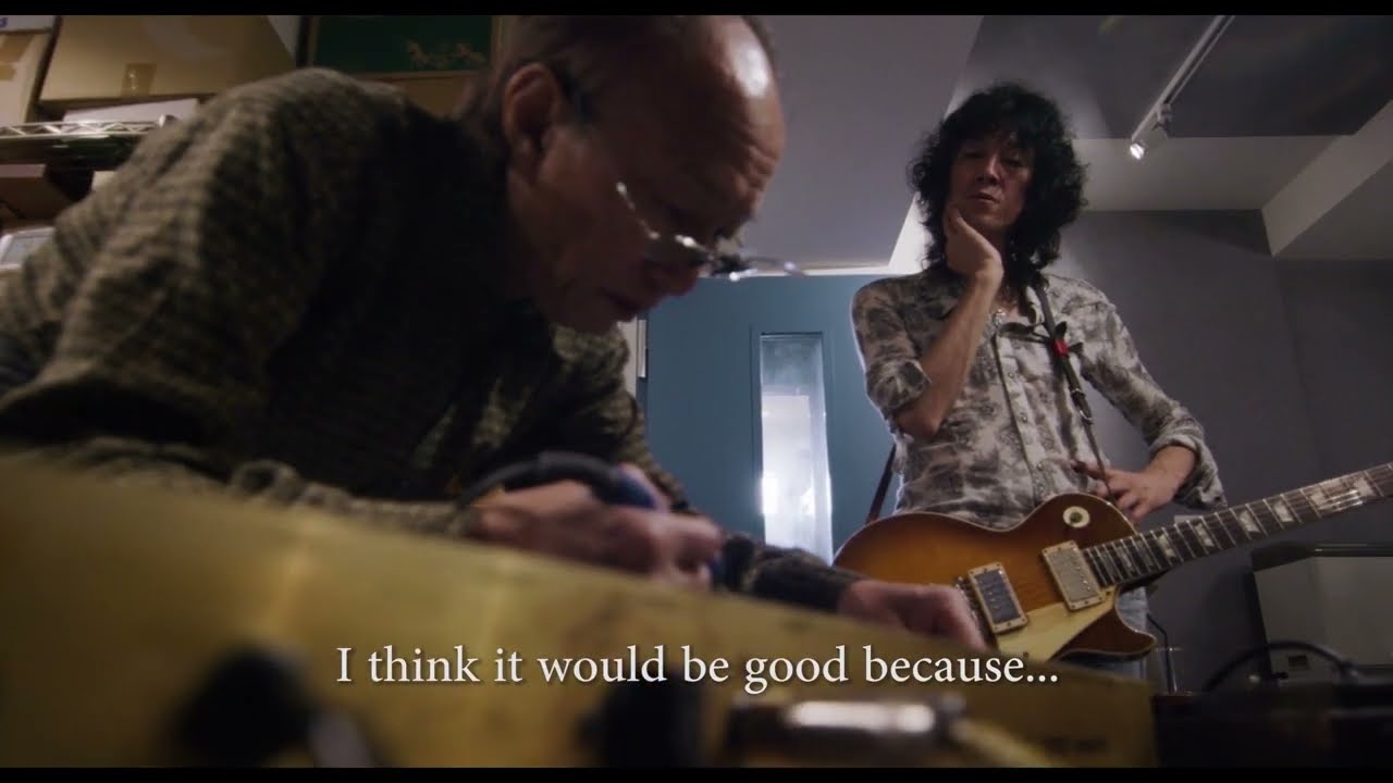 Mr Jimmy [Akio Sakurai] visits with an audio-technician {Toshio Suzuki]