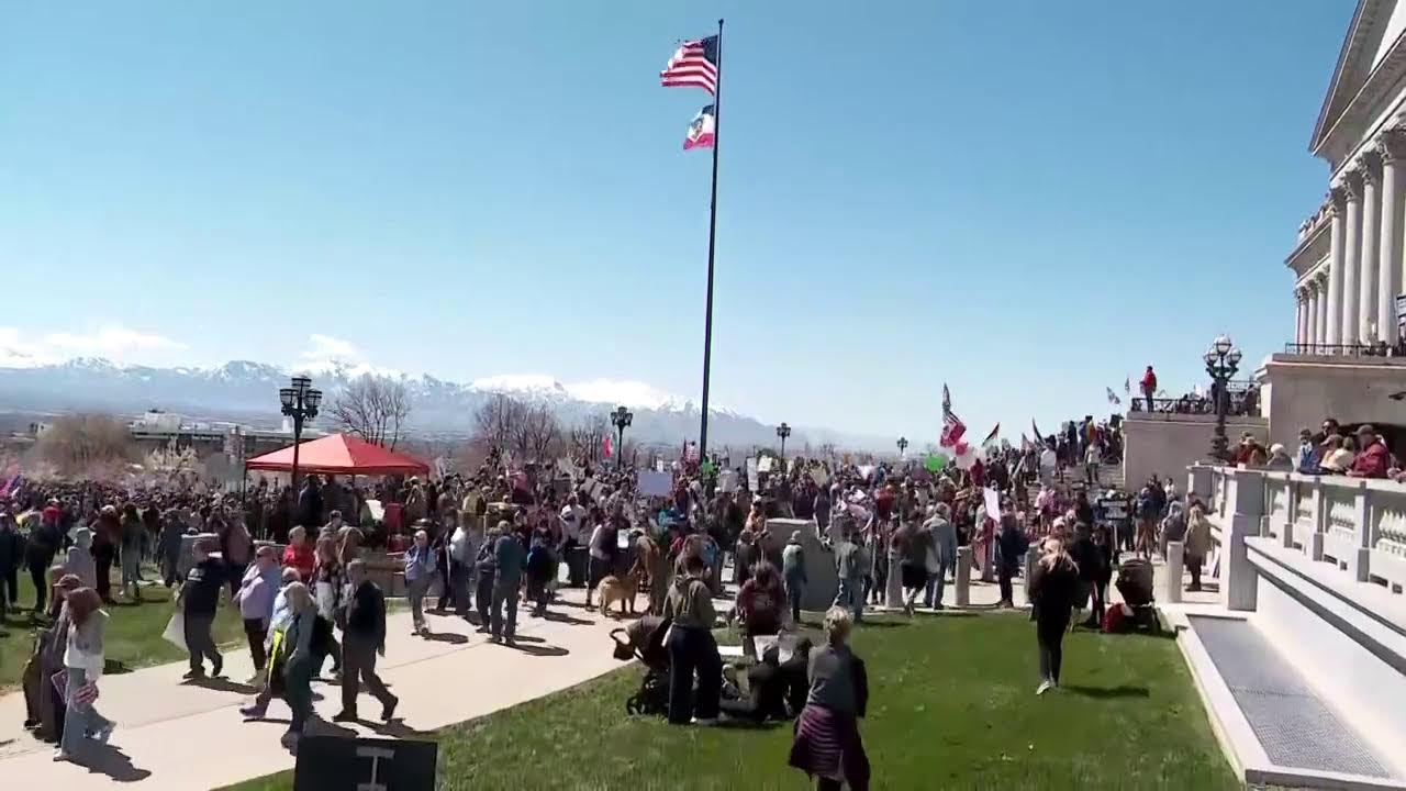 Thousands rally on steps of Utah State Capitol for 