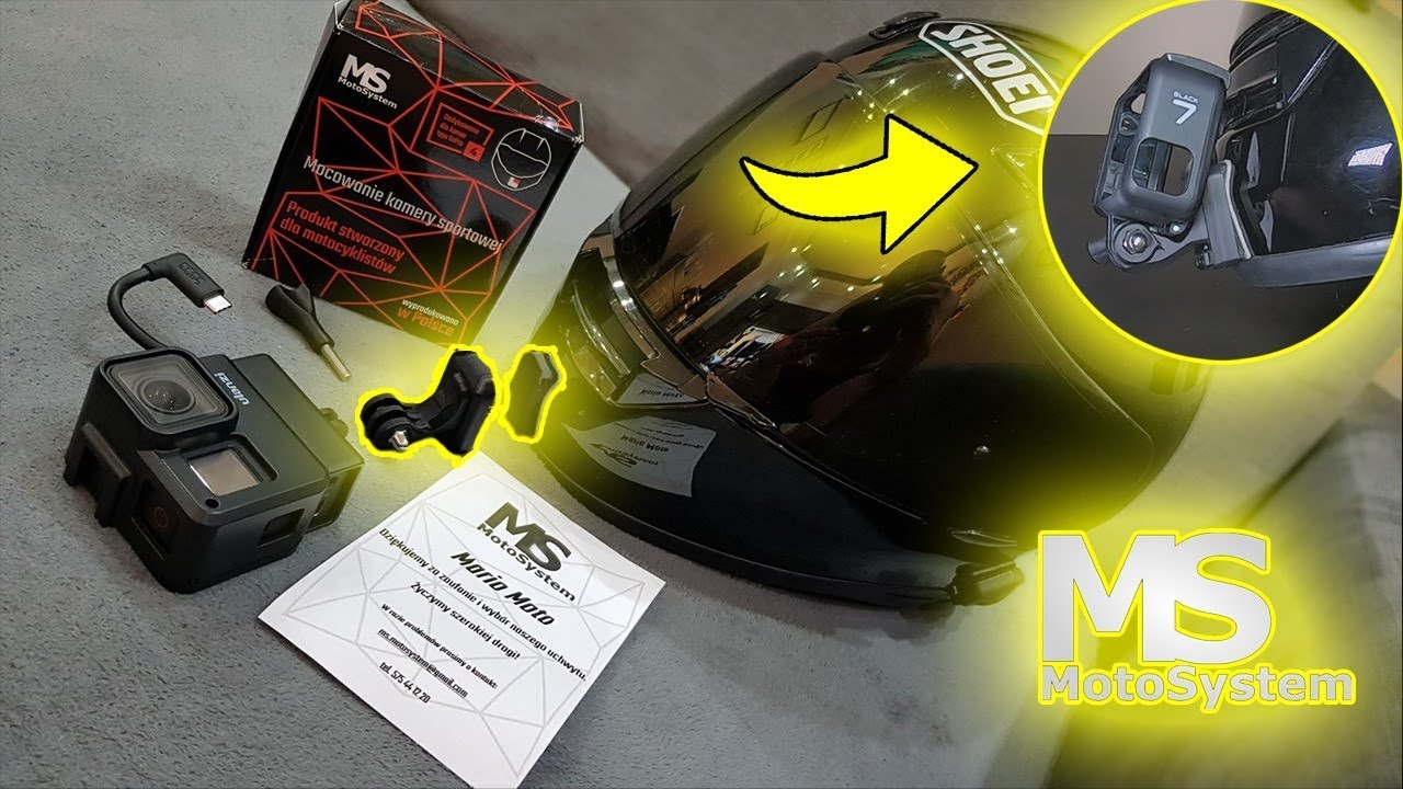 Nowe mocowania kamer sportowych Gopro na kasku od firmy MS MotoSystem.New mounts for Gopro.