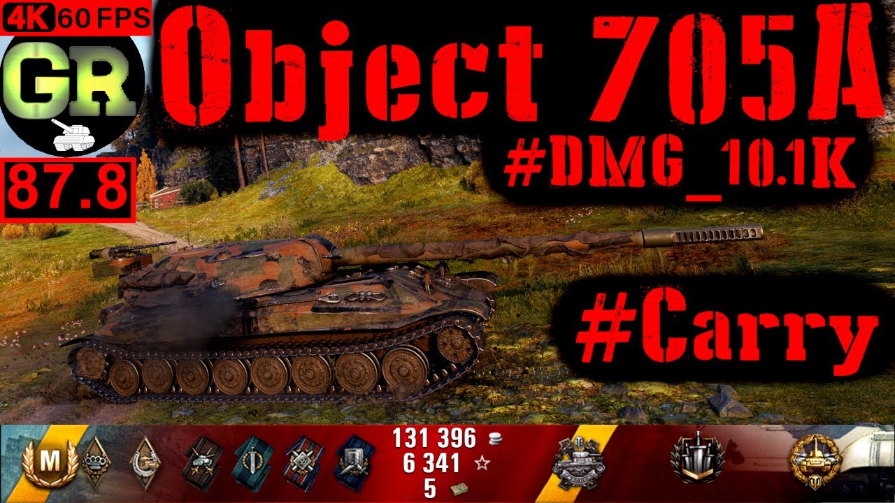 World of Tanks Object 705A WoT Replay - 5 Kills 10.1K DMG(Patch 1.5.0)