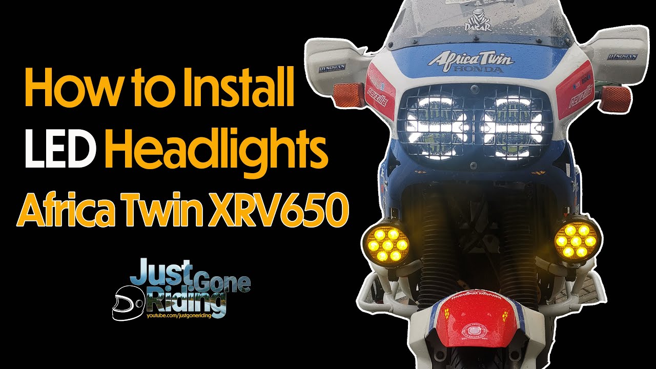 How to install LED headlights on Honda Africa Twin RD03 XRV650/ RD04 XRV750