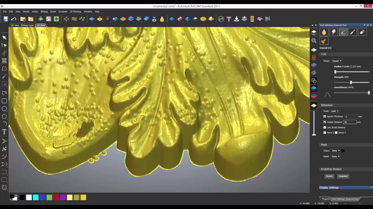 ArtCAM Standard Tutorials - 5.1 Sculpting Overview