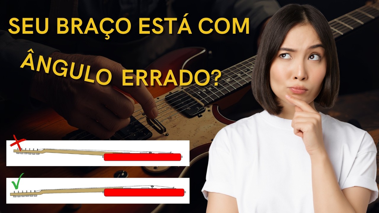 Como Ajustar o Ângulo do Braço da Guitarra (Neck Angle) e Resolver a Ação Alta de uma Vez.