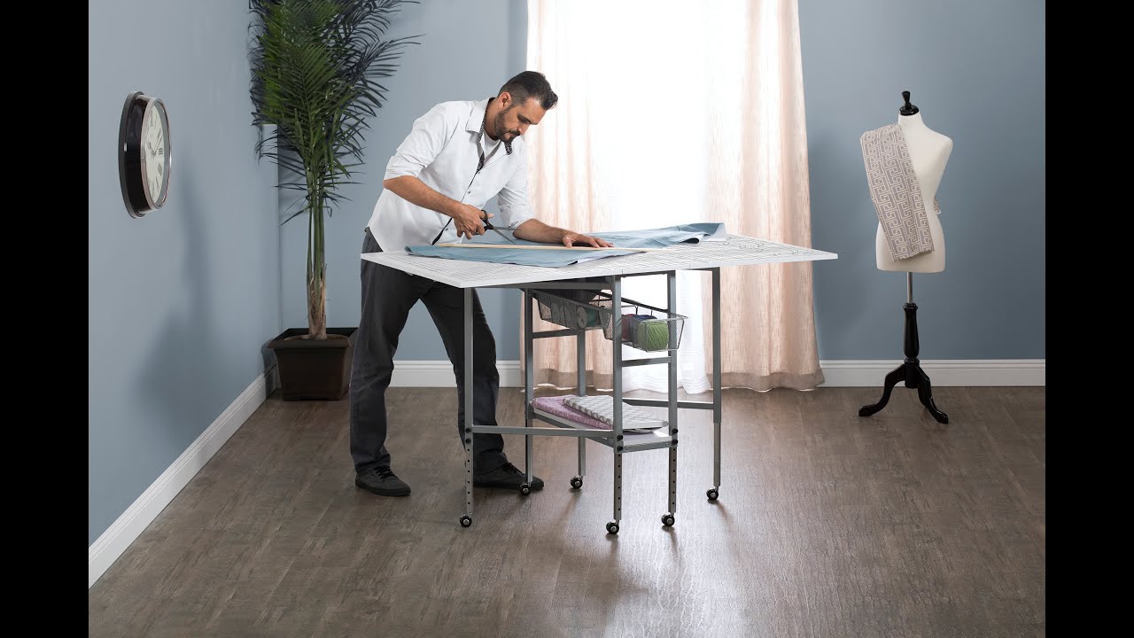 BEST SELLING Fabric Cutting Table w/ Grid Pattern!