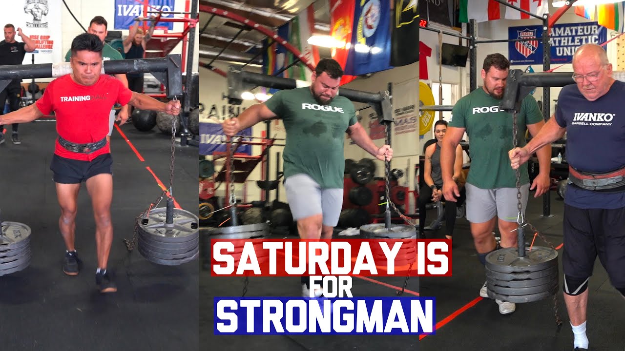 New Personal Record on Front Squats and Strongman Training Day With My Team: Road to Recovery Vlog 2