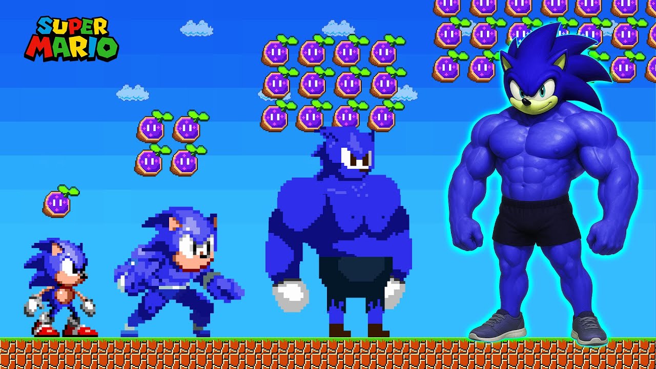 Sonic GROWING UP to the BLUE Hulk Muscle!