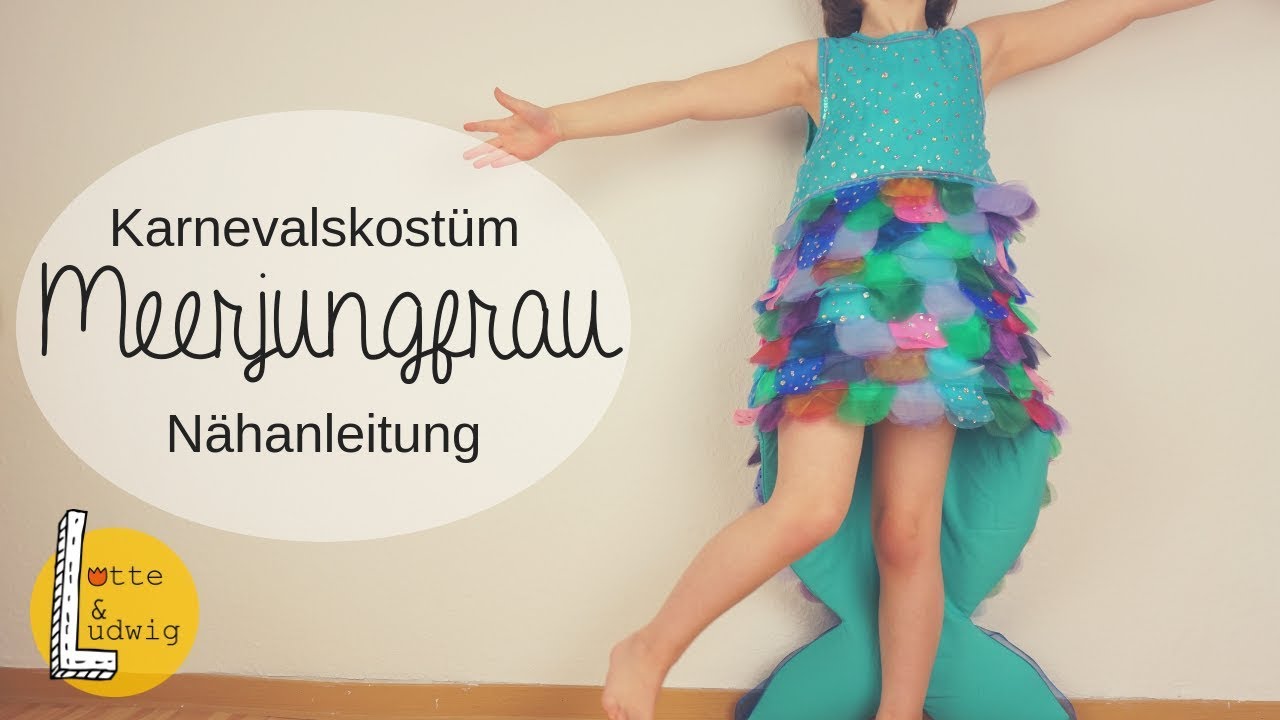 DIY Meerjungfrau Kostüm für Kinder nähen