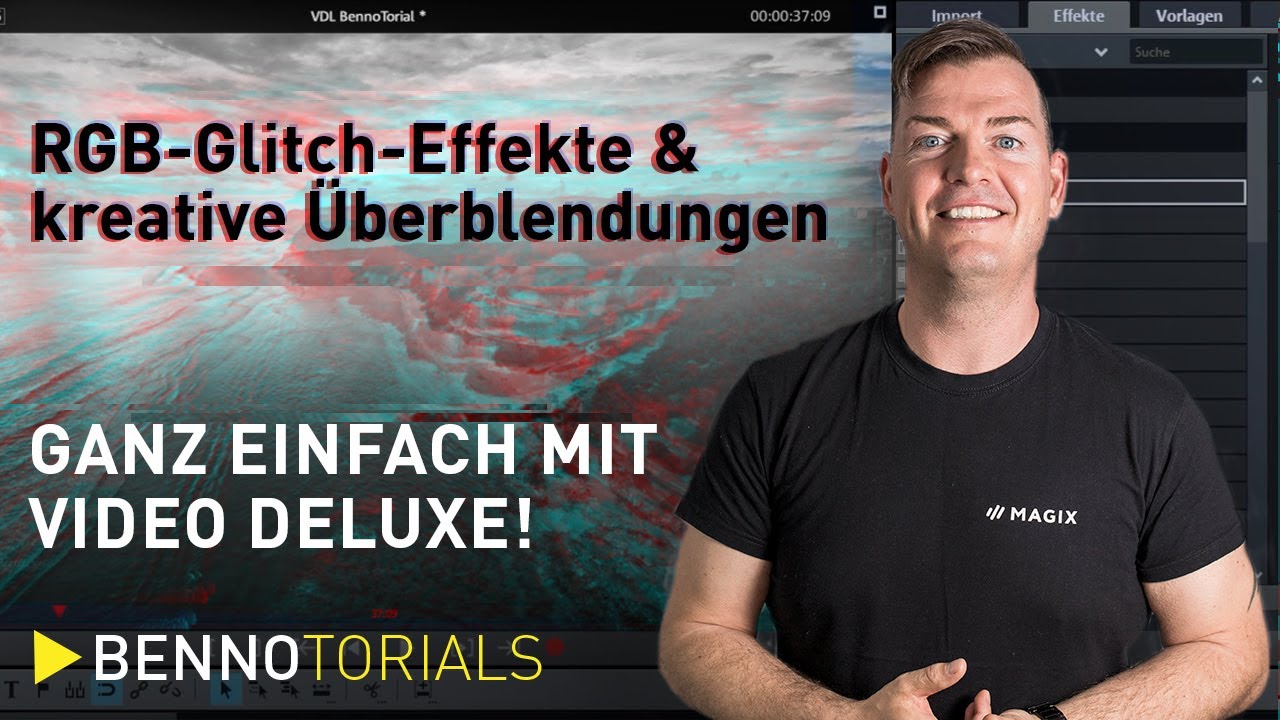 RGB-Glitch-Effekte und kreative Überblendungen in Video deluxe - BennoTorial