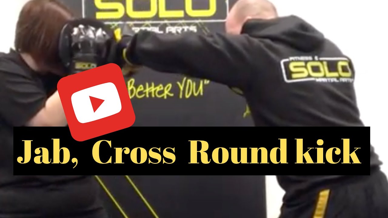 Jab, Cross round kick : Kickboxing
