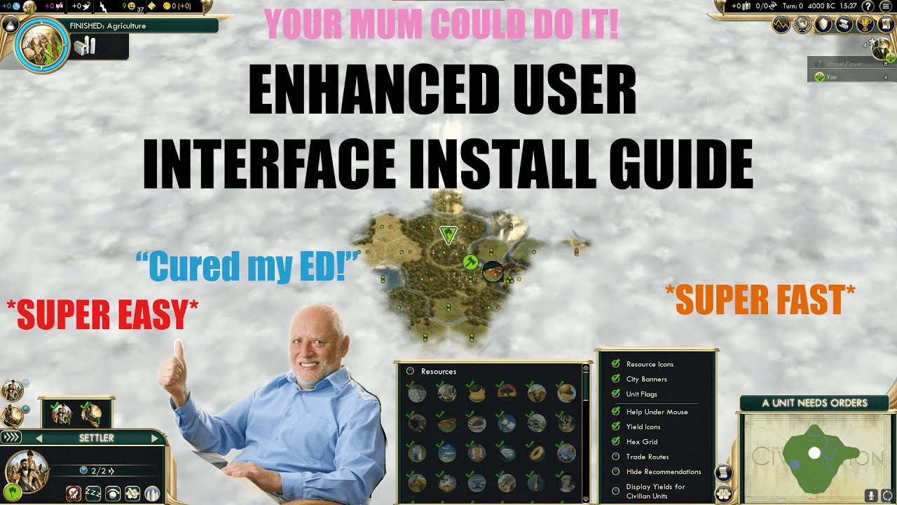 How to Install Civ V Enhanced User Interface Mod (EUI Install Tutorial)