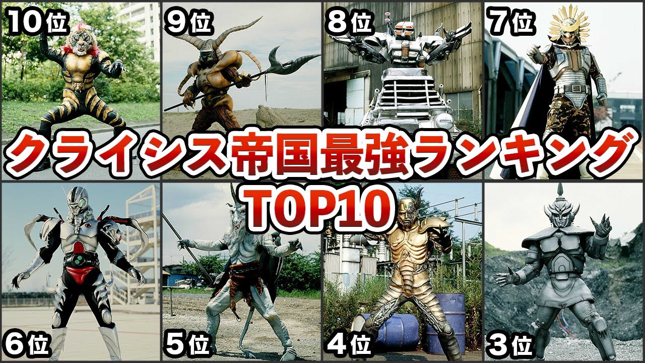 【仮面ライダーBLACK RX】最強怪人ランキングTOP10【ゆっくり解説】