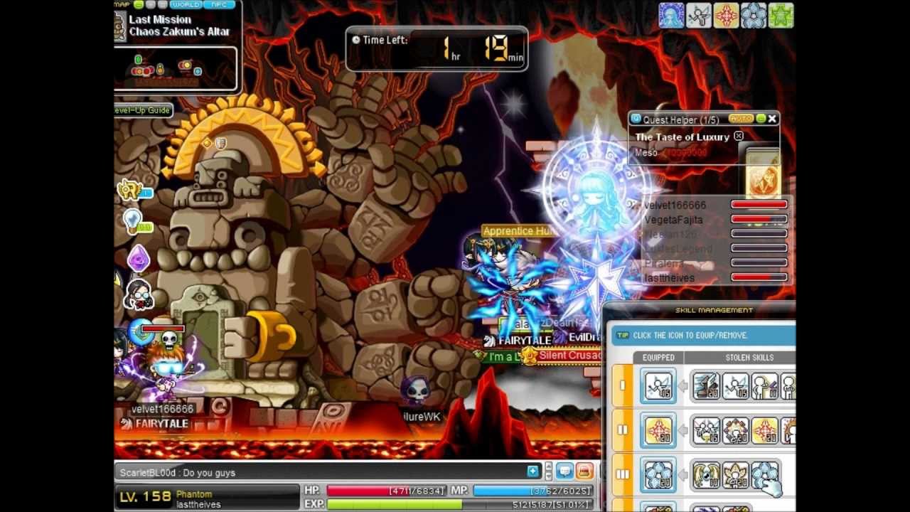 Maplestory Chaos Zakum with one of the original maplers