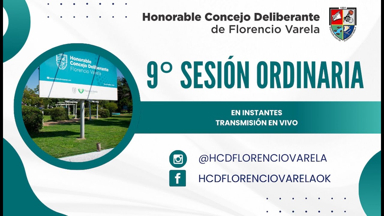 Novena  sesión Ordinaria del HCD de Florencio Varela