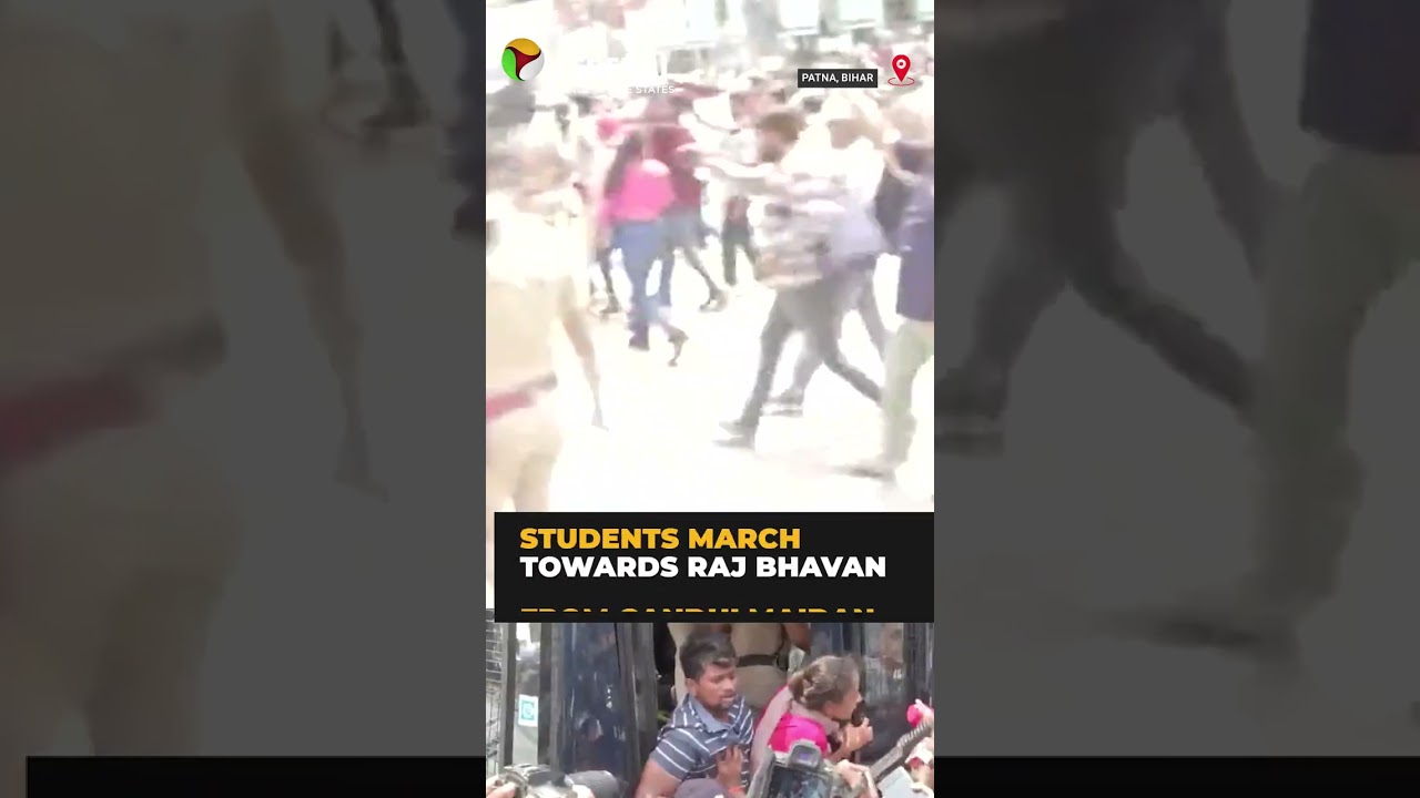 Police detain students marching to Patna Raj Bhavan | #shorts