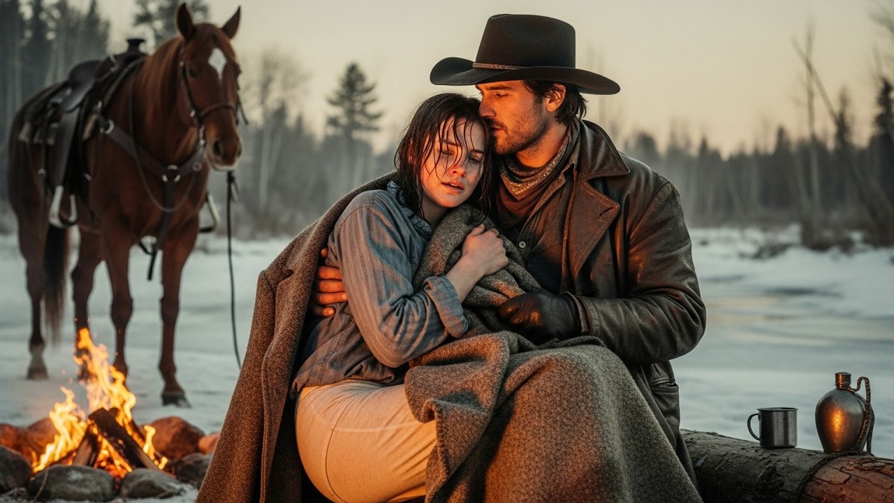 She Fell Into A Frozen Creek While Running From Him, The Cowboy Pulled Her Out And Warmed Her