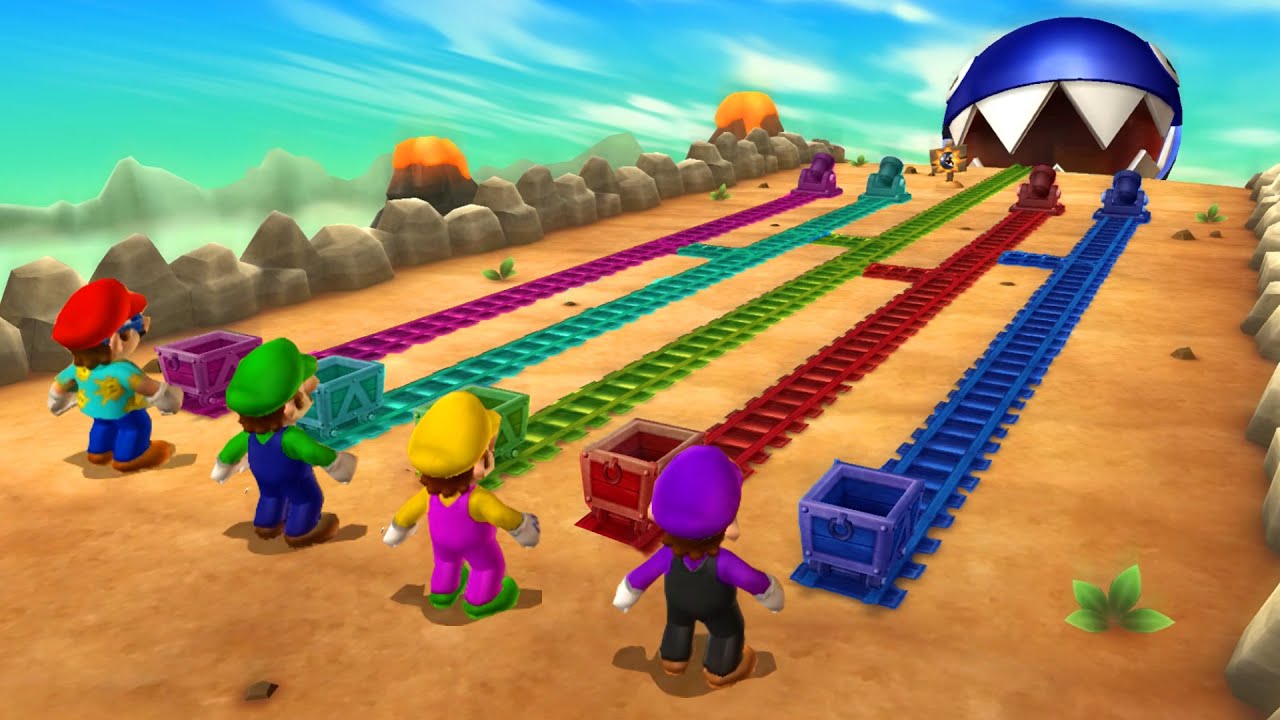 [마리오 파티9] 미니게임 마리오 Vs 루이지 Vs 와리오 Vs 와루이지 (마스터 난이도)