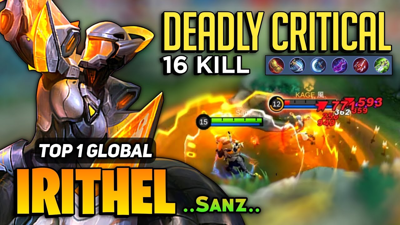 Irithel Deadly Critical Gameplay [ Top 1 Global irithel Best Build ] By ..Sanz.. - Mobile Legends