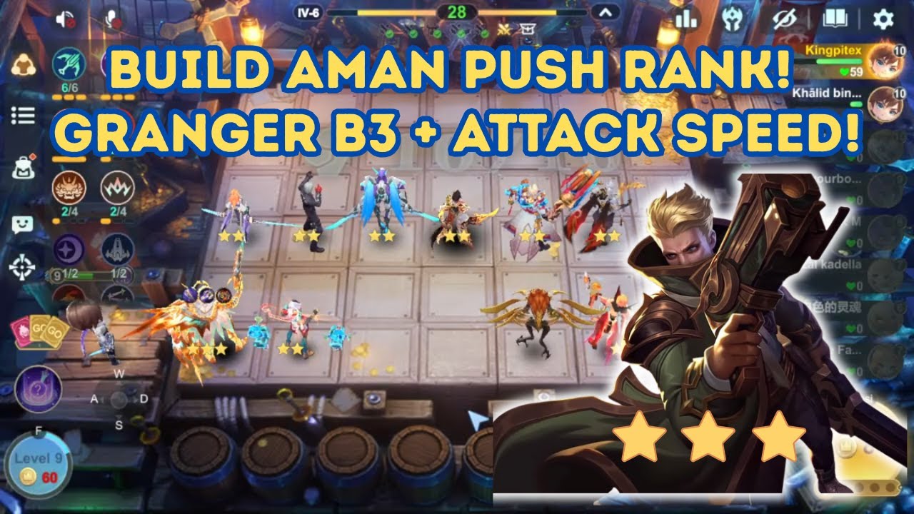 BUILD AMAN PUSH RANK! GRANGER BINTANG 3 FULL ATTACK SPEED