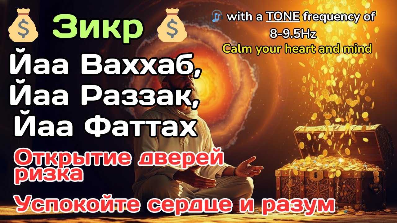 Мощный зикр-медитация для притока благ: Я Аллах, Я Фаттах, Я Раззак 📗- 148