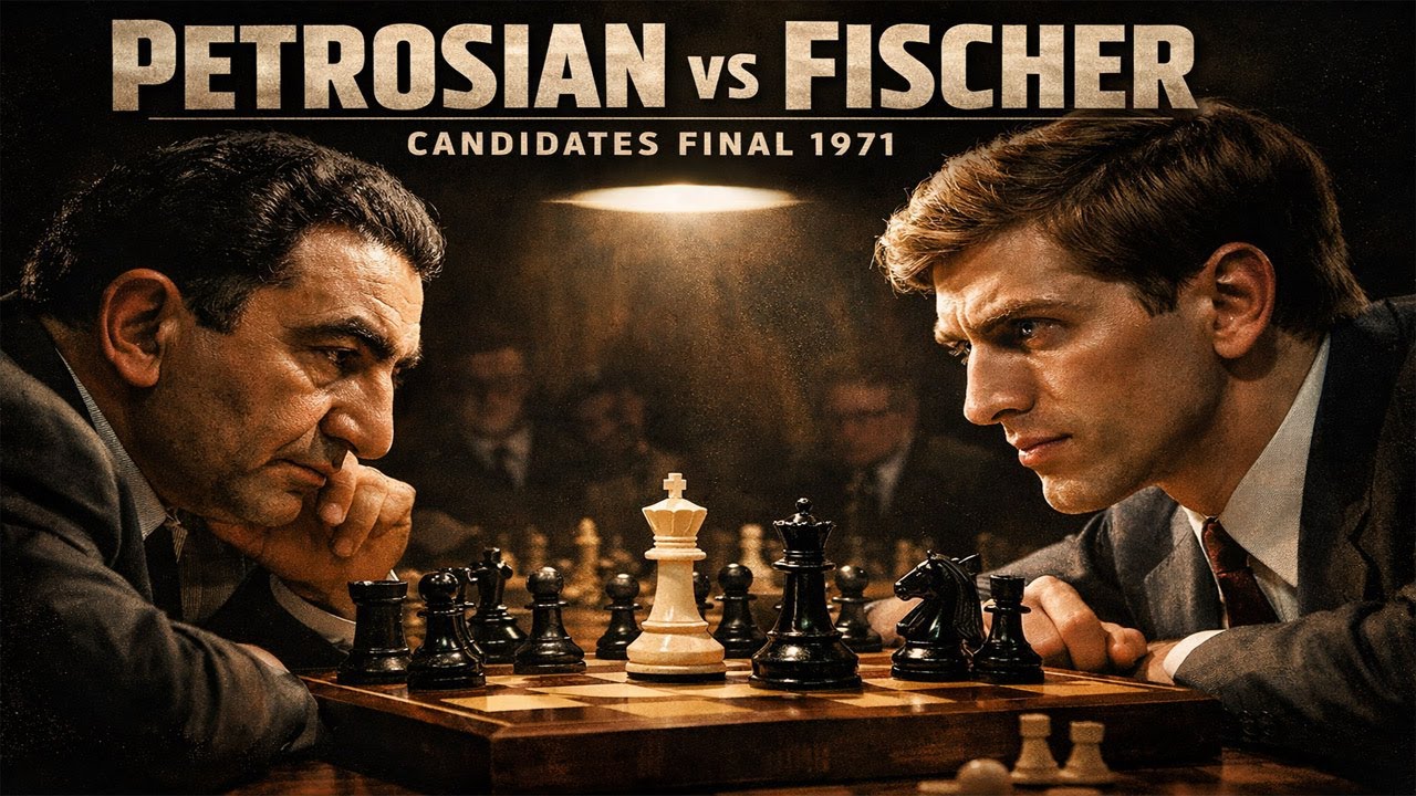 Tigran Petrosian vs Bobby Fischer♟️Candidates Final 1971 Game 6 - Historic Chess Battle