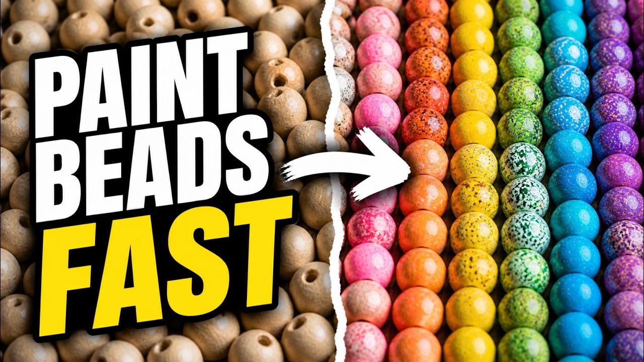 Easiest Way to Paint Wooden Beads / Quick and Easy DIY Lesson