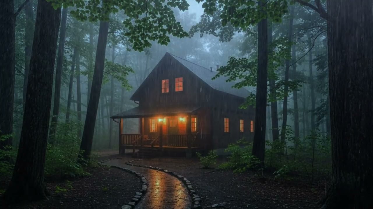 Soothing Rainfall in a Green Forest – Calm Your Mind, Focus & Study