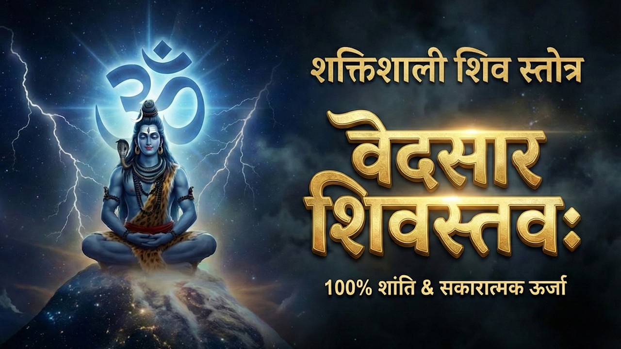 वेदसार शिवस्तव: सकारात्मक ऊर्जा  |  Vedasaar Shiva Stava | LYRICAL | Meaningful Gurukul Prayer