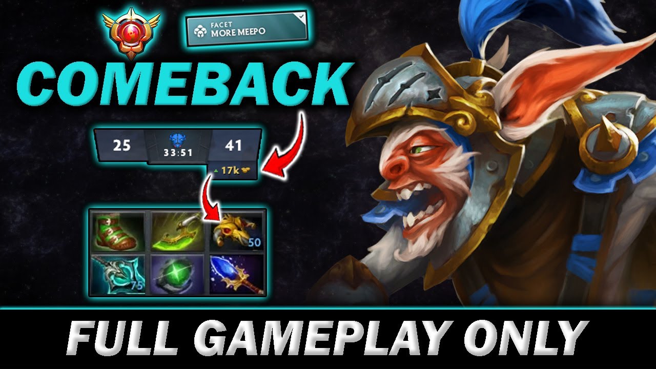 GRANDMASTER Meepo Comeback with BKB when enemy have 17K Networth Lead! - Meepo Gameplay#809