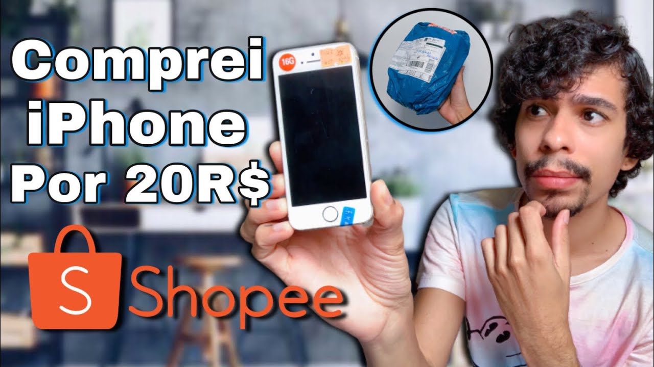 COMPREI iPhone POR 20 REAIS NA SHOPEE | ME SURPREENDI 😱