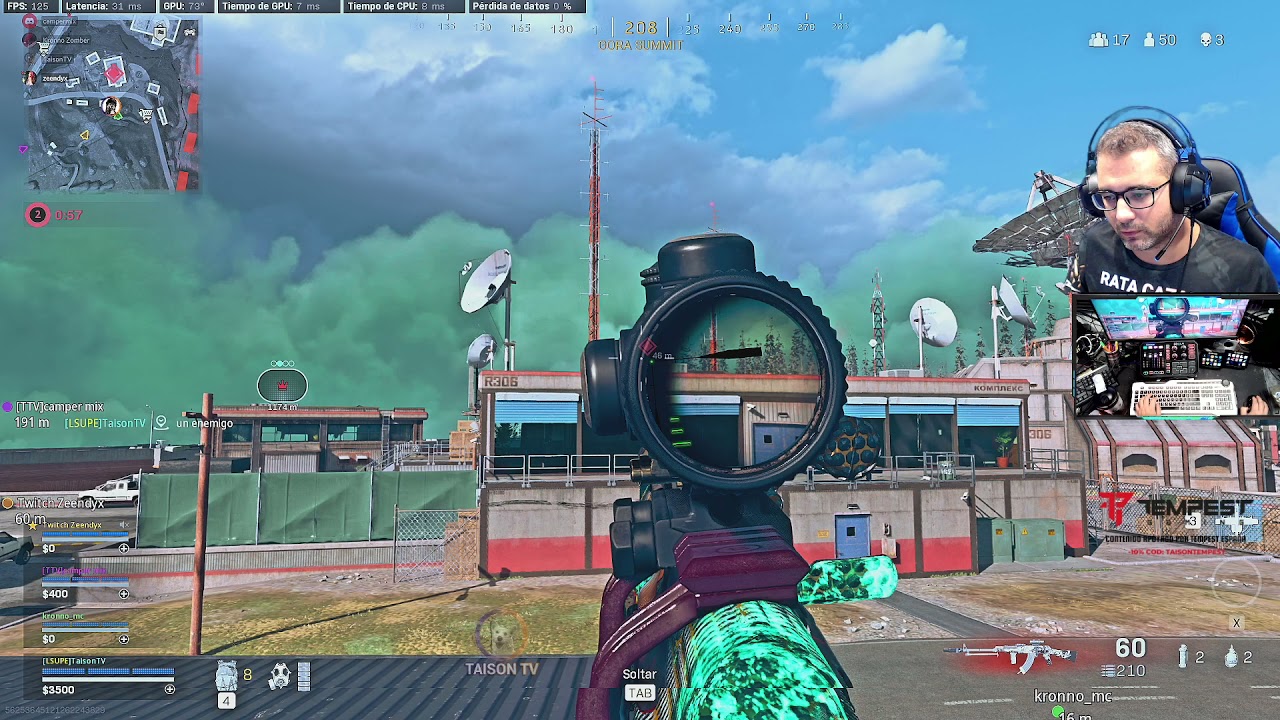 Una partida complicadisima al descubierto en el Summit Warzone