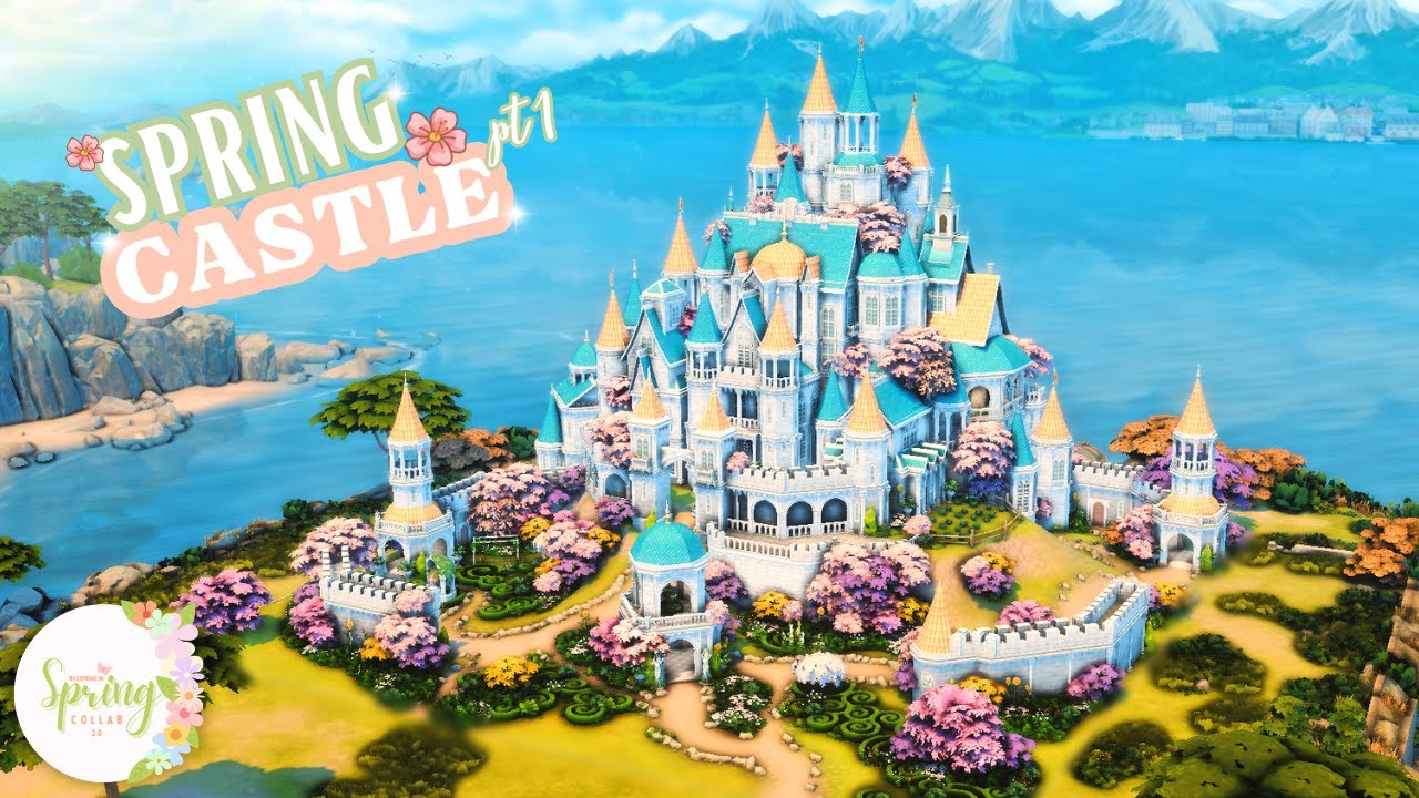 Spring Princess Castle🌻 PT1 |The Sims 4 | Speed Build
