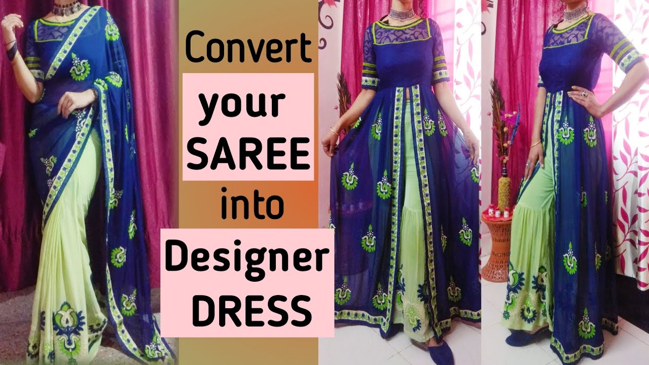 Old Saree Converted Into Designer Dress/ पुरानी साड़ी से बनाइए डिजाइनर ड्रेस