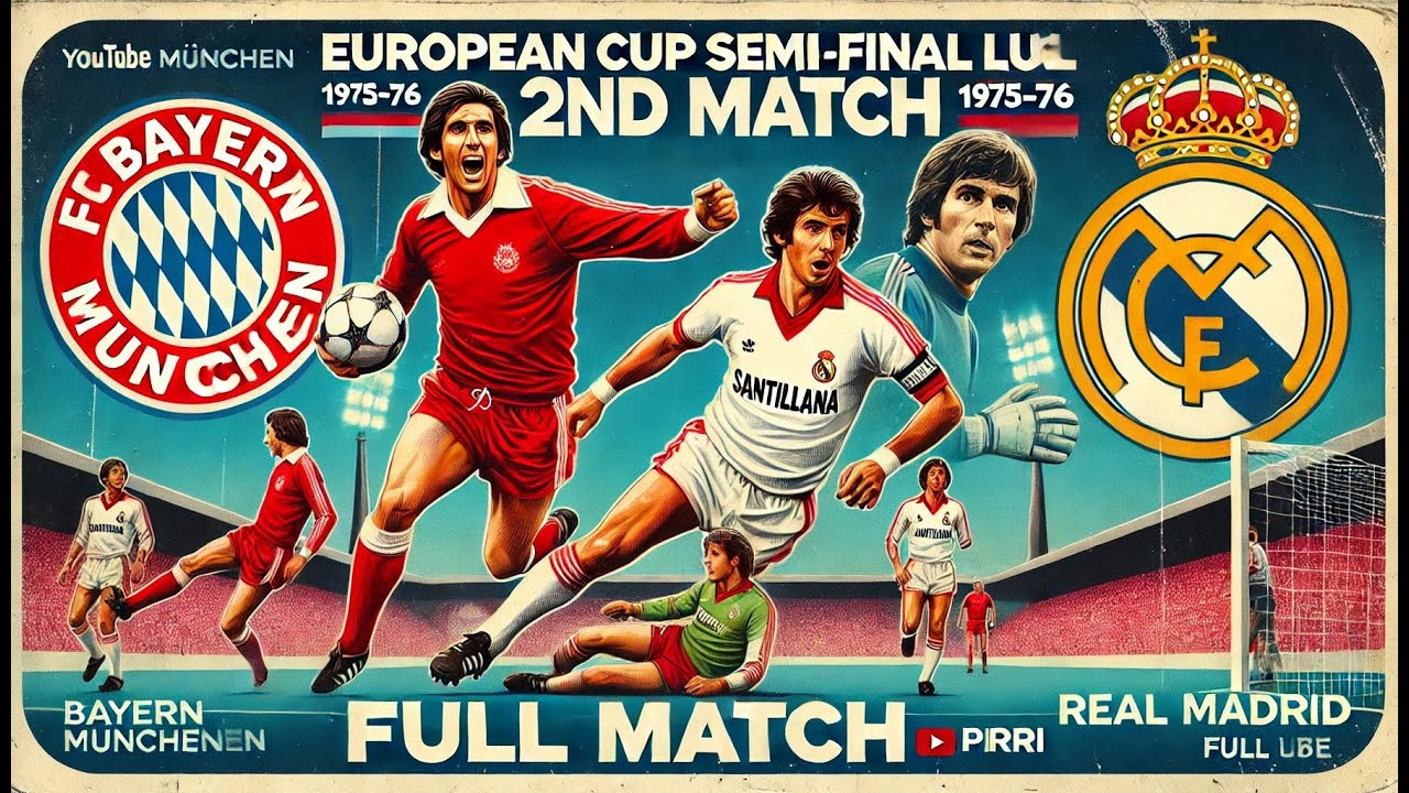 Bayern München vs. Real Madrid | Full Match | European Cup Semi-Final 2nd Leg | 1975-1976