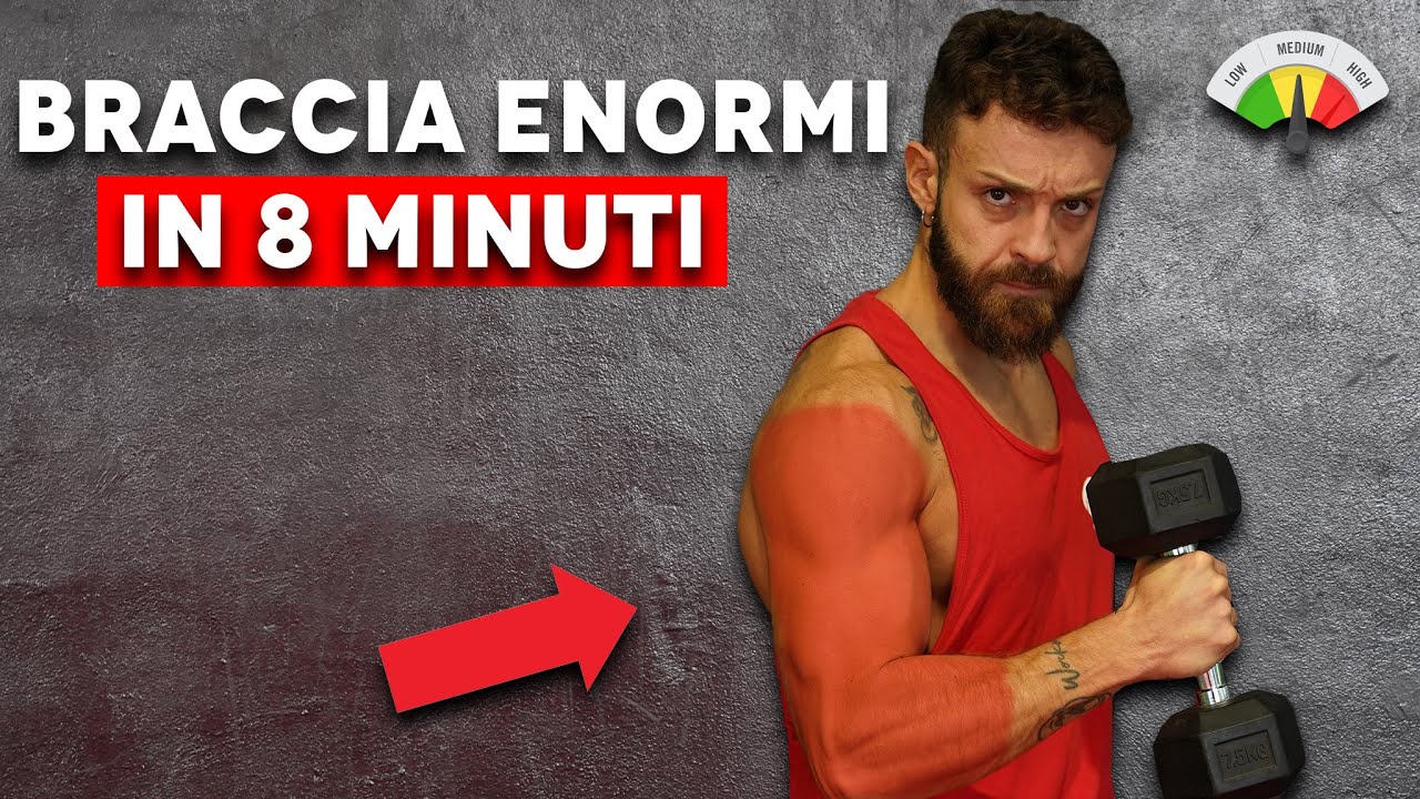 BICIPITI E TRICIPITI ENORMI IN 8 MINUTI - scheda palestra
