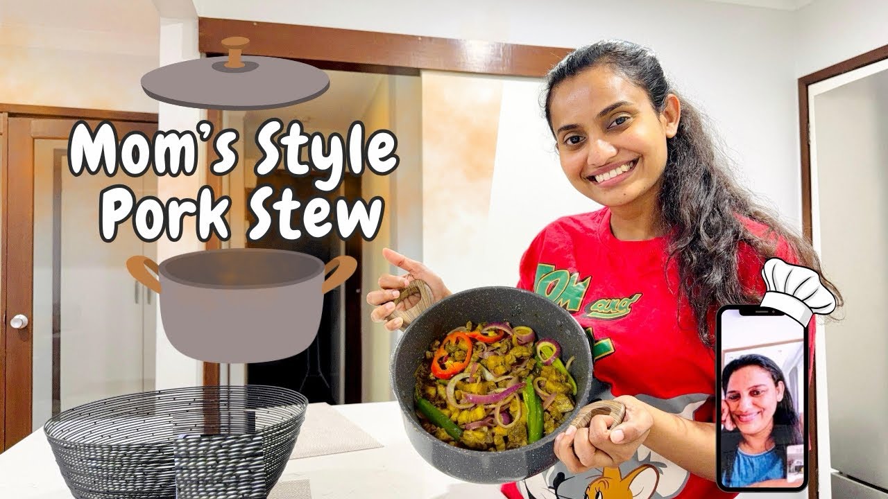 අපේ අම්මාගේ Pork Stew එක 🥘🧑‍🍳😋| සිංහල vlog #cookingvlog #porkrecipe 