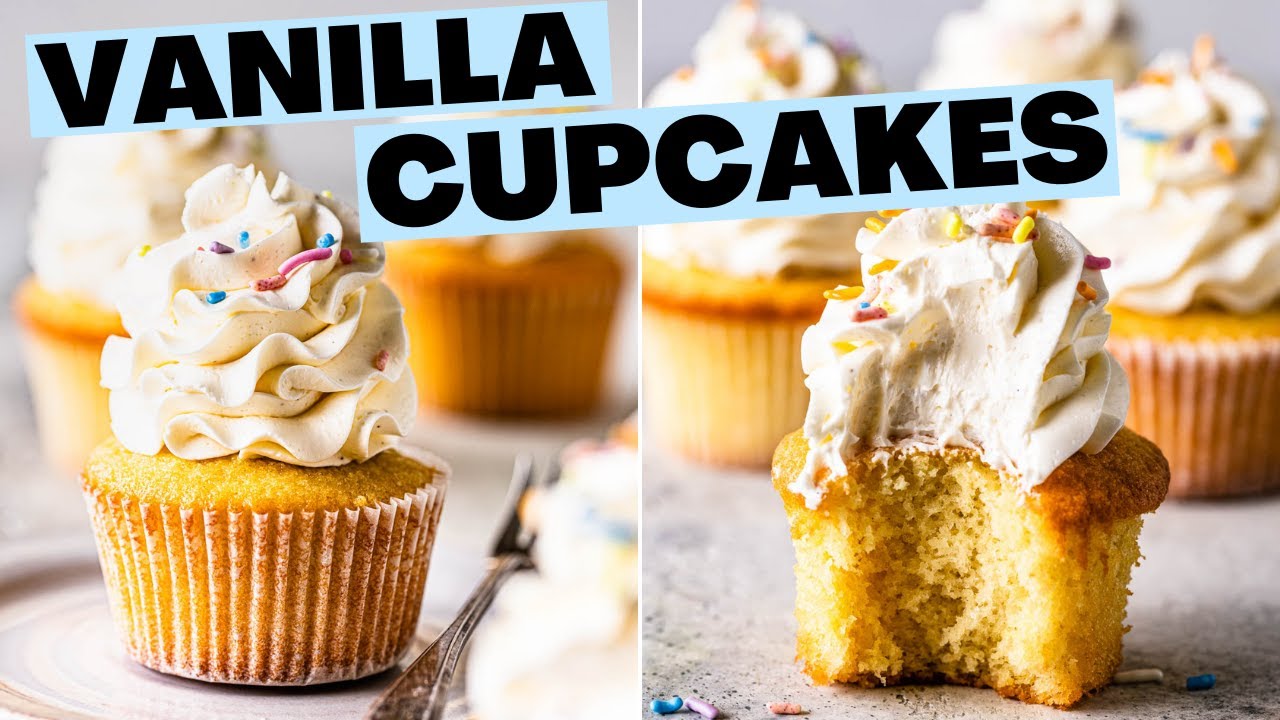 Vanilla Cupcakes with Swiss Meringue Buttercream